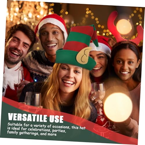 iplusmile Weihnachtsmütze Erwachsene Santa Hat aus Weichem Vliesstoff Bequeme Passform Festliches Kostümzubehör für Weihnachtsfeier Unisex Farbenfrohe Nikolausmütze für Party und Feiertage von iplusmile