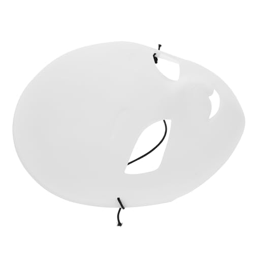 iplusmile Weiße Blanko Vollgesichtsmaske aus Stabilem PVC DIY Bemalbare Fox Maske für Halloween Cosplay Karneval Kostümparty und Fasching Leichte und Geruchslose Gesichtsbedeckung für von iplusmile