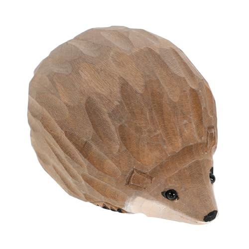 iplusmile schnitzereien aus Holz Tierverzierungen im Freien Autoschmuck Autodekorationen Holzschmuck für zu Hause Entzückende Igel Suncatcher Ornament Igel Weihnachtsschmuck hölzern Kaffee von iplusmile