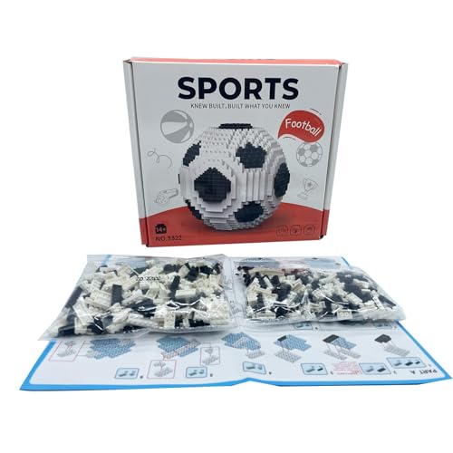 ishenkea Fußball-Baustein-Set, Bausteine ab 15 Jahren (864 Teile) von ishenkea