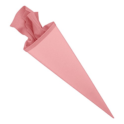 itenga Bastelschultüte 70cm rund Schultütenrohling mit Filzverschluss (Rosa mit Filzverschluss) von itenga