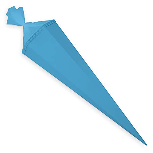 itenga Bastelschultüte 85 cm eckig Schultütenrohling mit Tüllverschluss (Pazifikblau) von itenga