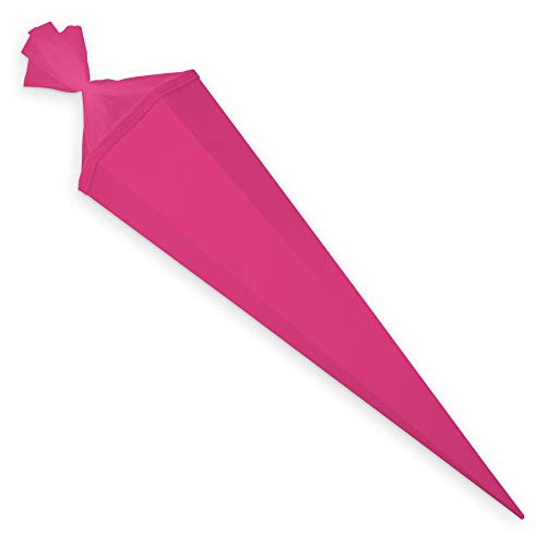 itenga Bastelschultüte 85 cm eckig Schultütenrohling mit Tüllverschluss (Pink) von itenga
