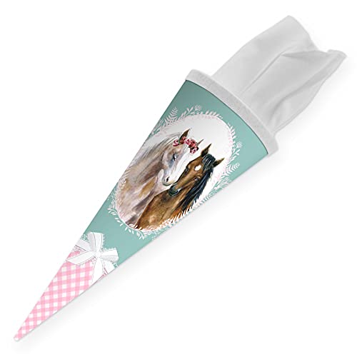 itenga Geschwister Schultüte Pferde Zuckertüte Filzverschluss Einschulung Schulanfang 35cm itenga Geschwister Schultüte Pferde Zuckertüte Filzverschluss Einschulung Schulanfang 35cm von itenga