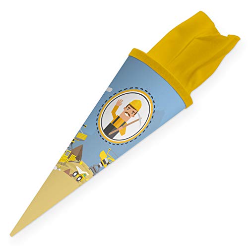 itenga Geschwisterschultüte 35cm für Kinder Geschenkverpackung Schultüte klein Kindergarten Zuckertüte (Baustelle Bagger und Kran) itenga Geschwisterschultüte 35cm für Kinder Geschenkverpackung Schultüte klein Kindergarten Zuckertüte (Baustelle Bagger und Kran) von itenga