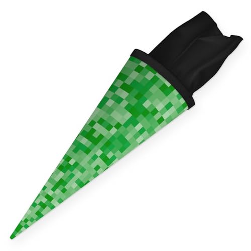 itenga Geschwisterschultüte 35cm Motiv Pixel Geschenkverpackung kleine Schultüte für Schüler Studenten zum Schulstart Ausbildungsstart Studium (Motiv Pixel) von itenga