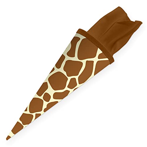 itenga Geschwisterschultüte 35cm Tiermuster Geschenkverpackung Schultüte Erwachsene (Giraffe) von itenga