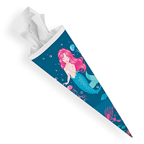 itenga Schultüte 70cm groß rund Meerjungfrau Einschulung Schulanfang - Zuckertüte für Mädchen itenga Schultüte 70cm groß rund Meerjungfrau Einschulung Schulanfang - Zuckertüte für Mädchen von itenga