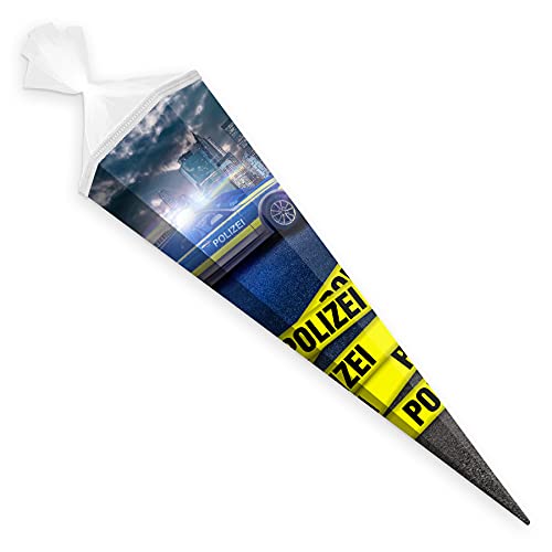 itenga Schultüte 85cm groß Polizei 6eckig Einschulung Schulanfang - Zuckertüte für Jungen und Mädchen mit Polizeiauto und Polizeiabsperrung itenga Schultüte 85cm groß Polizei 6eckig Einschulung Schulanfang - Zuckertüte für Jungen und Mädchen mit Polizeiauto und Polizeiabsperrung von itenga