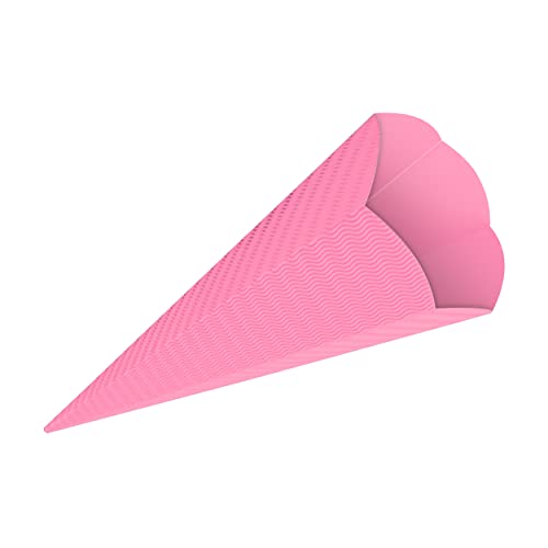 itenga Schultüten Rohling aus Bastelwellpappe 68cm - Schultüten Rohling zum Basteln - 3D Wellpappe (rosa) von itenga