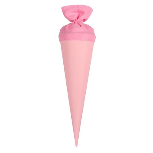 itenga kleine Bastelschultüte Geschwister Schultütenrohling Zuckertüte Schultüte 35cm rund mit Filzverschluss (rosa) von itenga