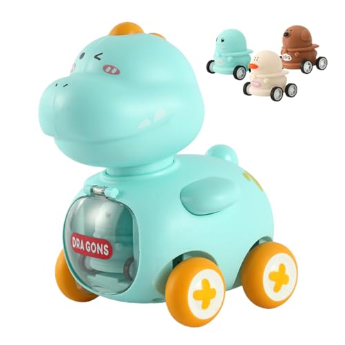 Spielzeugautos für Kinder,Kinderautospielzeug | Dinosaurierförmige Mini-Cartoon-Autos mit Katapultfahrzeugen | Multifunktionales Kinderautospielzeug-Spielset mit weichen Gummirädern für Jungen und Mäd von itrimaka