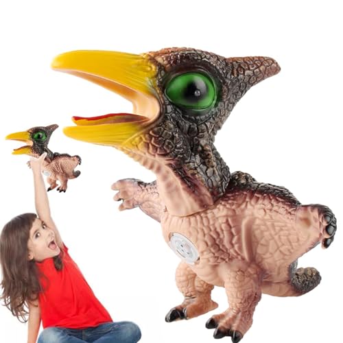 Weiches Dinosaurierspielzeug, Sound-Dinosaurierspielzeug - Realistische Gummi-Quietsch-Dinosaurier-Spielzeugfiguren mit Sound | Lehrreiches und unterhaltsames Gummi-Dinosaurier-Modellspielzeug für Jun von itrimaka