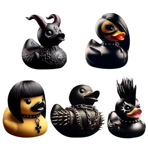 itrimaka Duckieville-Entenstatue, Duckieville-Entenfigur, gotische Schwarze Ducksville-Ente, böse Gummiente aus Kunstharz, Sammlerspielzeug für Heimdekoration, 1/5 Stück, IAR2IXY3NHET5WTHKOR itrimaka Duckieville-Entenstatue, Duckieville-Entenfigur, gotische Schwarze Ducksville-Ente, böse Gummiente aus Kunstharz, Sammlerspielzeug für Heimdekoration, 1/5 Stück, IAR2IXY3NHET5WTHKOR von itrimaka