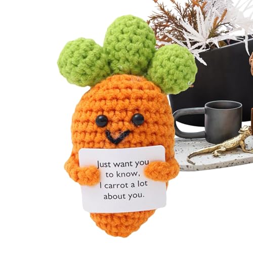 itrimaka Gemüse zur emotionalen Unterstützung,Gehäkelte emotionale Unterstützung - Gehäkeltes Karotten-Positive-Gemüse - Gestrickte Puppe, Frucht zur emotionalen Unterstützung, Strickspielzeug aus itrimaka Gemüse zur emotionalen Unterstützung,Gehäkelte emotionale Unterstützung - Gehäkeltes Karotten-Positive-Gemüse - Gestrickte Puppe, Frucht zur emotionalen Unterstützung, Strickspielzeug aus von itrimaka