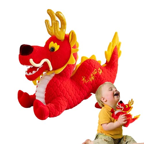 itrimaka Jahr der Drachenpuppe | Springender Drache Sternzeichen Plüschfigur Spielzeug | Glücklicher Drache im chinesischen Stil aus Plüsch mit niedlichem Ausdruck für das chinesische itrimaka Jahr der Drachenpuppe | Springender Drache Sternzeichen Plüschfigur Spielzeug | Glücklicher Drache im chinesischen Stil aus Plüsch mit niedlichem Ausdruck für das chinesische von itrimaka