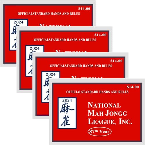 itrimaka Mah Jongg-Karten 2024, Mah Jongg League 2024, große Nationale Mahjong-Karten, offizielle Standardhände und Regeln für Familienspiele, 4er-Pack von itrimaka