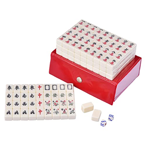itrimaka Mahjong-Spielset | Mah-Jongg-Set enthält 144 Mahjong-Kacheln - Komplette Mahjongg-Brettspiele, klassisches Majiang-Spielset für Erwachsene und Jugendliche von itrimaka