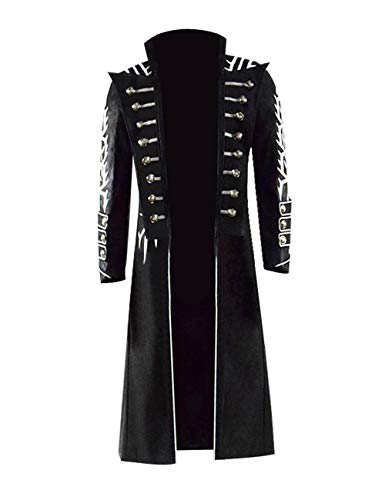 iukexusa Devil Cry Vergil Cosplay Kostüm DMC Devil Vergil Mantel Windbrecher Trench Outfits für Erwachsene Männer Halloween (Coat, Custom Made) von iukexusa
