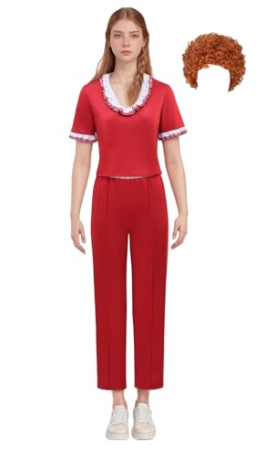 iukexusa Sally O'Malley Kostüm, Rotes Top mit Hose, Halloween Film Show Cosplay Verkleidung, Damen (Red-2, 2XL) von iukexusa