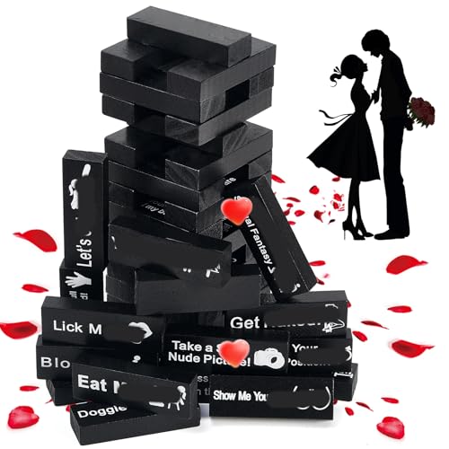 48 Blöcke Adult Drink Games, Lust Tower Couples Game Game for Adults Super Naughty Block Tower Tumbling Wooden Tower Stacking Block for Couples Date Night Ideas for Valentine Lover Drunking Games 48 Blöcke Adult Drink Games, Lust Tower Couples Game Game for Adults Super Naughty Block Tower Tumbling Wooden Tower Stacking Block for Couples Date Night Ideas for Valentine Lover Drunking Games von iuuoi