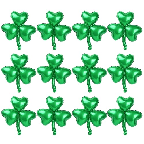 12 Stück St. Patricks Day Luftballons – 45,7 cm Kleeblatt-Folienballons, irische Festival-Party, Happy Saint Patricks Day, Dekoration, Frühling, März, Geburtstag, Partygeschenk 12 Stück St. Patricks Day Luftballons – 45,7 cm Kleeblatt-Folienballons, irische Festival-Party, Happy Saint Patricks Day, Dekoration, Frühling, März, Geburtstag, Partygeschenk von iwiio