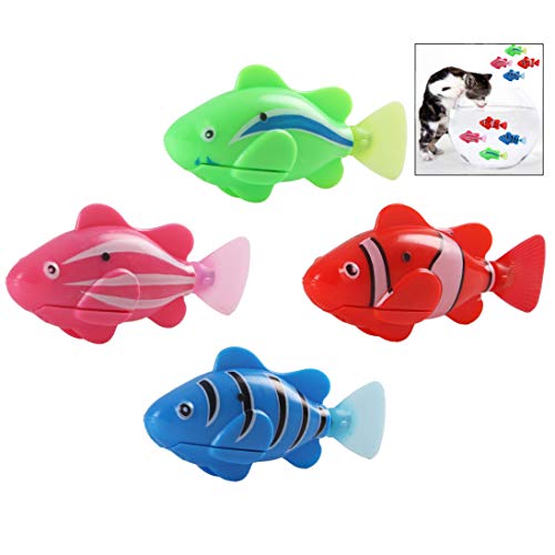 Iwobi 4 Stück Simulation Tropische Fische, Elektronische Batteriebetriebene Kunststoff Mini Fisch Spielzeug für Badespielzeug, Katzen, Aquarium, Schwimmbad, Kinder Lernspielzeug Iwobi 4 Stück Simulation Tropische Fische, Elektronische Batteriebetriebene Kunststoff Mini Fisch Spielzeug für Badespielzeug, Katzen, Aquarium, Schwimmbad, Kinder Lernspielzeug von iwobi