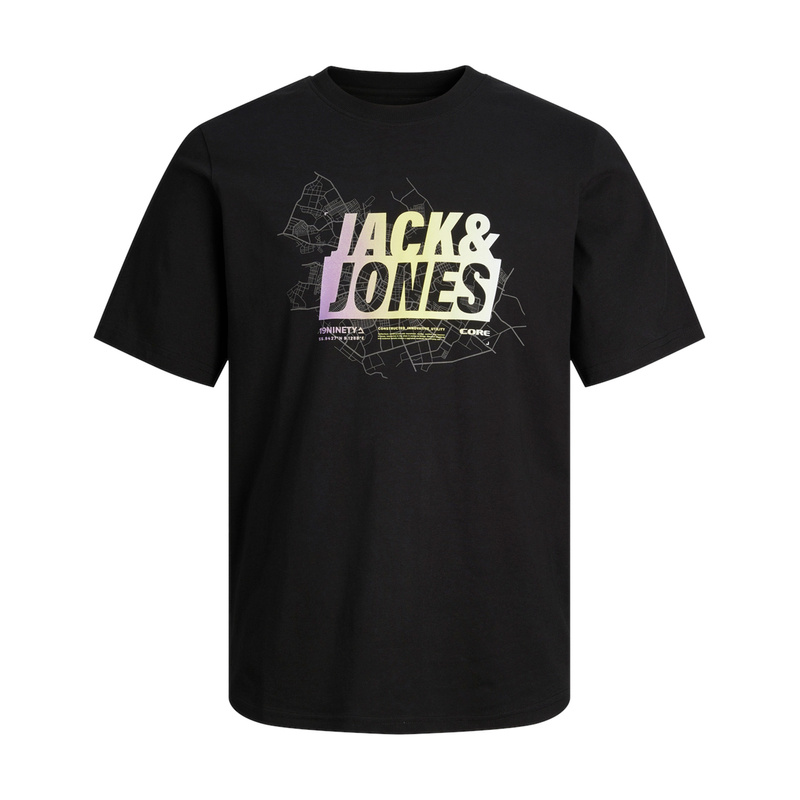 T-Shirt JCOMAP SUMMER LOGO in black von jack & jones