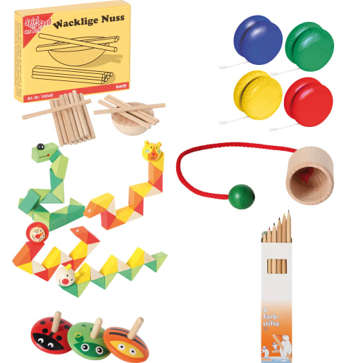 Geschenke-Set Holzspielzeug, 90-teilig von jako-o