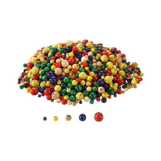 Holzperlen-Mega-Mix, ca. 3.000 Stück von jako-o