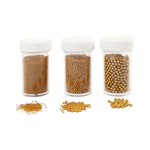 Mini-Beads, gold, 3 x 45 g von jako-o