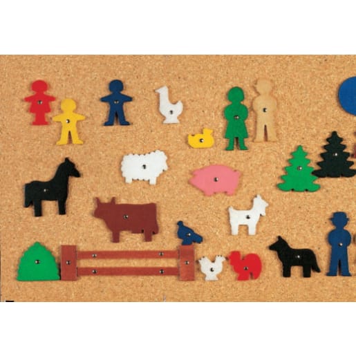 Nagelplatten aus Kork, 24 x 16 x 1 cm, 5 Stück von jako-o