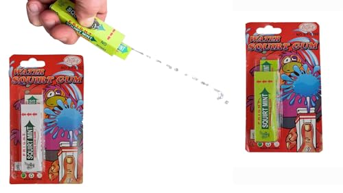 jameitop® 2er-Set Spritz-Kaugummi als ultimativer Party-Scherzartikel – Wasserspritzfunktion für überraschende Streiche auf Partys, Büros, Schulen und als originelles Geschenk von jameitop