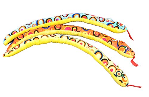 jameitop® 🐍 3 x Schlange aus Plüsch/beweglich 60 cm Plüschtier von jameitop