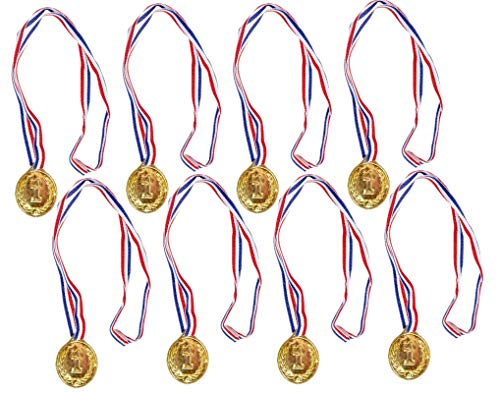 jameitop® 8 X Goldmedaille / Sieger Medaille für Sport / Kindergeburtstag von jameitop