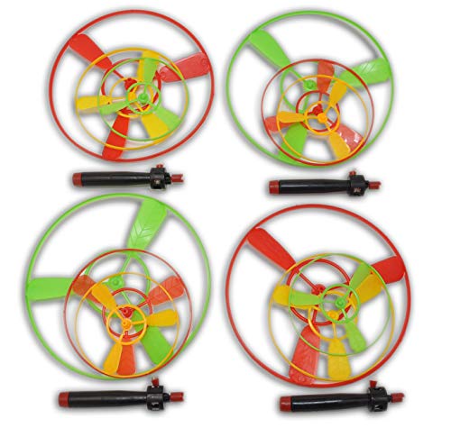 jameitop®Flugkreisel 4 STÜCK Hubschrauber Propeller Kreisel Fliegende Untertasse Mitgebsel von jameitop
