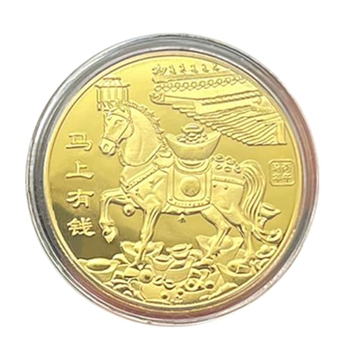 jamgeery Chinesisches Neujahr Goldene Glücksmünze, Chinesisches Neujahr Gedenkmünze, Gedenk Souvenir Sammlerstück für Erwachsene Männer Familie Freunde jamgeery Chinesisches Neujahr Goldene Glücksmünze, Chinesisches Neujahr Gedenkmünze, Gedenk Souvenir Sammlerstück für Erwachsene Männer Familie Freunde von jamgeery