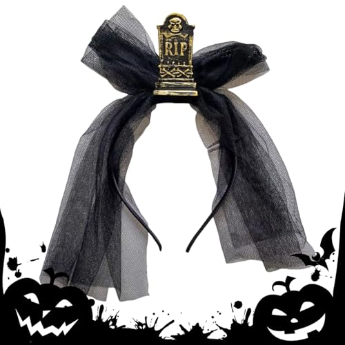 jamgeery Halloween Haarbänder,Grusiges Grabstein Kopfband Mit Schleier Für Party | Gruseliges Halloween Kostüm Zubehör Kopfschmuck Für Maskenbälle Bühnenshow Party Cosplay jamgeery Halloween Haarbänder,Grusiges Grabstein Kopfband Mit Schleier Für Party | Gruseliges Halloween Kostüm Zubehör Kopfschmuck Für Maskenbälle Bühnenshow Party Cosplay von jamgeery