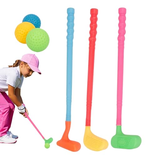 jamgeery Kids Golf Set, Golfset | Golfspielzeug für Kinder mit Clubs und Bällen | Tragbare Outdoor -Sportspielzeug für Hinterhof Übung Familienspiel Nacht Garten Innenräume von jamgeery