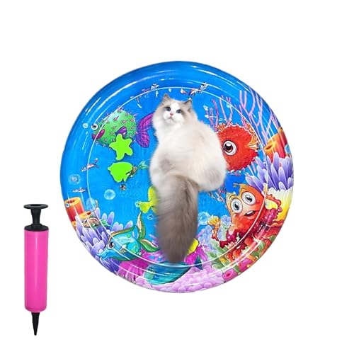 jamgeery Wasserspielmatte für Katzen - Hund Wasserspielmatte mit Aufblasbarer Pumpe | 25,59 Zoll Haustier Kühlkissen Verdicktes Baby Krabbelkissen für Boden Langeweile Tägliche Reise Heißes Wetter jamgeery Wasserspielmatte für Katzen - Hund Wasserspielmatte mit Aufblasbarer Pumpe | 25,59 Zoll Haustier Kühlkissen Verdicktes Baby Krabbelkissen für Boden Langeweile Tägliche Reise Heißes Wetter von jamgeery