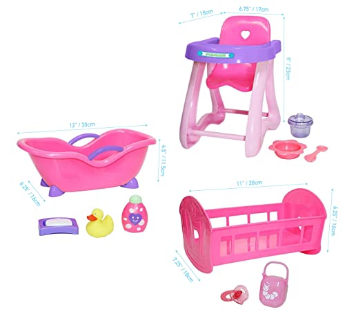 JC TOYS 81453 Accessories Zubehör für Puppen, Rosa von jc toys