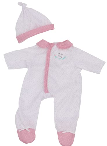 JC Toys Berenguer Boutique La Babypuppen-Outfit, 2-teilig, weiß und rosa, waschbar, ab 2 Jahren, passend für Puppen von 35,6 cm - 45,7 cm JC Toys Berenguer Boutique La Babypuppen-Outfit, 2-teilig, weiß und rosa, waschbar, ab 2 Jahren, passend für Puppen von 35,6 cm - 45,7 cm von jc toys