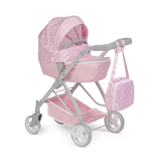JC Toys Faltbarer Puppenwagen bis zu 45 cm, Korb, Verdeck, Buggy, Verstellbarer Lenker, abnehmbare Babywanne, ideal zum Spielen und Spazieren, Rosa, entworfen von Berenguer Boutique, ab 3 Jahren JC Toys Faltbarer Puppenwagen bis zu 45 cm, Korb, Verdeck, Buggy, Verstellbarer Lenker, abnehmbare Babywanne, ideal zum Spielen und Spazieren, Rosa, entworfen von Berenguer Boutique, ab 3 Jahren von jc toys