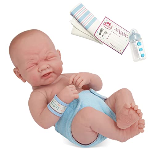 JC Toys La Newborn Boutique – Realistische 35,6 cm anatomisch korrekte Babypuppe für echte Jungen – Alle Vinyl First Tear entworfen von Berenguer von jc toys