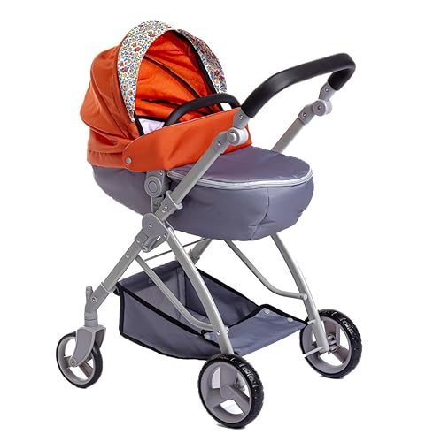JC Toys Faltbarer Puppenwagen mit Puppen bis 45 cm, Kollektion Nature, Korb, Verdeck, Buggy, Verstellbarer Lenker, abnehmbare Babywanne, ideal zum Spielen und Spazierengehen, entworfen von Berenguer JC Toys Faltbarer Puppenwagen mit Puppen bis 45 cm, Kollektion Nature, Korb, Verdeck, Buggy, Verstellbarer Lenker, abnehmbare Babywanne, ideal zum Spielen und Spazierengehen, entworfen von Berenguer von jc toys