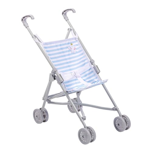 Jc Toys- Regenschirm Faltbarer Kinderwagen, für Puppen bis zu 45 cm, ideal zum Spielen und Spazierengehen, weiß und rosa gestreift, Elefantendekoration, entworfen von Berenguer, +2 Jahre alt Jc Toys- Regenschirm Faltbarer Kinderwagen, für Puppen bis zu 45 cm, ideal zum Spielen und Spazierengehen, weiß und rosa gestreift, Elefantendekoration, entworfen von Berenguer, +2 Jahre alt von jc toys