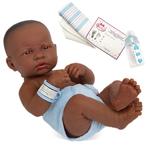 jc toys La Newborn Boutique – Realistische 35,6 cm anatomisch korrekte Jungen Baby Puppe – First Tear aus Vynil entwickelt von Berenguer von jc toys