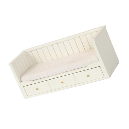 jdstty Dolls House Einzelbettmodell Möbelmodell Zubehör Teenager Mädchen Für 1:12 Dollhouses Wohnzimmer Dekorationen von jdstty