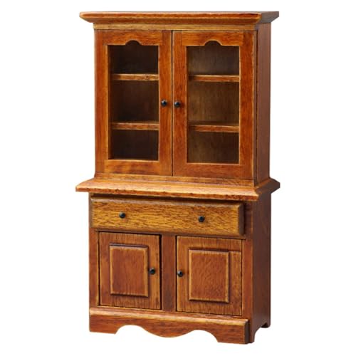 jdstty Miniatur Vertikales Bücherregal Displayschrankmodell Figur Für 1/12 Puppenhäuser Szene Display Möbelzubehör von jdstty