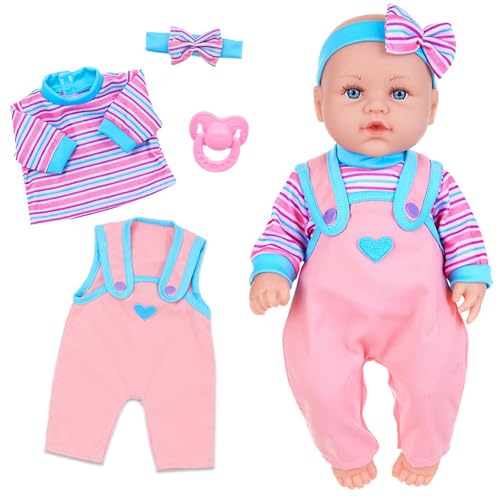 jdstty Authentisch Aussehende 14 Zoll Vinyls Girl Babypuppen Für Sammler Und Babypuppen Für Bildungszwecke von jdstty